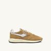 REELWIND LOW SNEAKER AUS NYLON UND WILDLEDER, SENF- UND WEISSFARBE