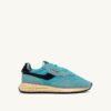 REELWIND LOW SNEAKER AUS NYLON-WILDLEDER UND LEDER, FARBE CAPRI UND SCHWARZ