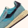 REELWIND LOW SNEAKER AUS NYLON-WILDLEDER UND LEDER, FARBE CAPRI UND SCHWARZ