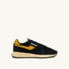 REELWIND LOW SNEAKER AUS NYLON-WILDLEDER UND LEDER, FARBE GELB UND SCHWARZ
