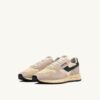 REELWIND LOW SNEAKER AUS NYLON-WILDLEDER UND LEDER IN DEN FARBEN ECRU UND MOUNTAIN