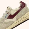 REELWIND LOW SNEAKER AUS NYLON-WILDLEDER UND LEDER IN DEN FARBEN ECRU UND RUBY WINE