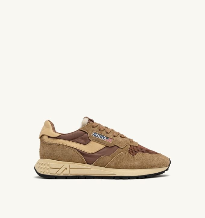 REELWIND LOW SNEAKER AUS NYLON-WILDLEDER UND LEDER IN DEN FARBEN HIDE UND CHIPMUNK REELWIND LOW SNEAKER AUS NYLON-WILDLEDER UND LEDER IN DEN FARBEN HIDE UND CHIPMUNK