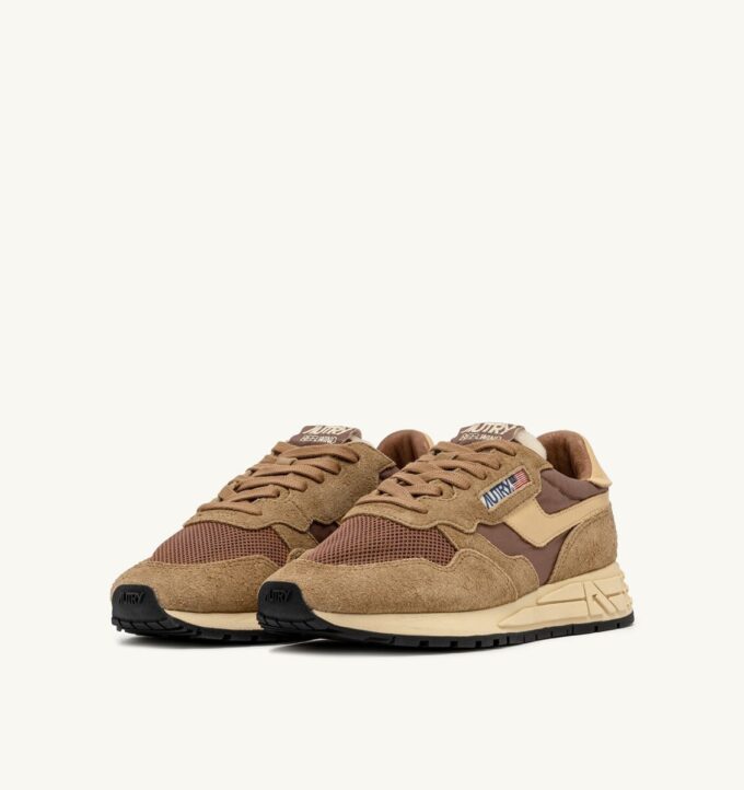 REELWIND LOW SNEAKER AUS NYLON-WILDLEDER UND LEDER IN DEN FARBEN HIDE UND CHIPMUNK REELWIND LOW SNEAKER AUS NYLON-WILDLEDER UND LEDER IN DEN FARBEN HIDE UND CHIPMUNK