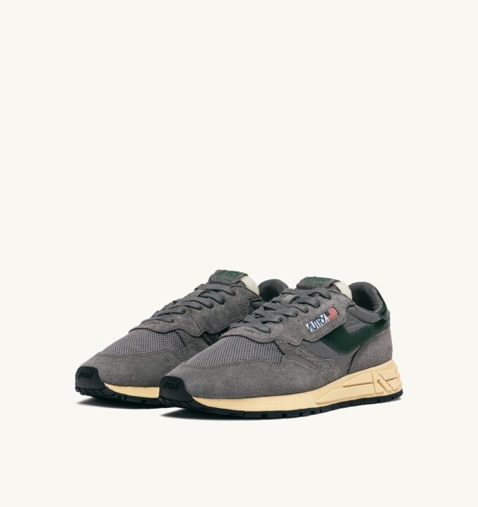 REELWIND LOW SNEAKER AUS NYLON-WILDLEDER UND LEDER IN DEN FARBEN MOUNTAIN UND NIGHT OWL