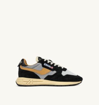 REELWIND LOW SNEAKER AUS SCHWARZEM WILDLEDER UND REFLEKTIERENDEN NYLON