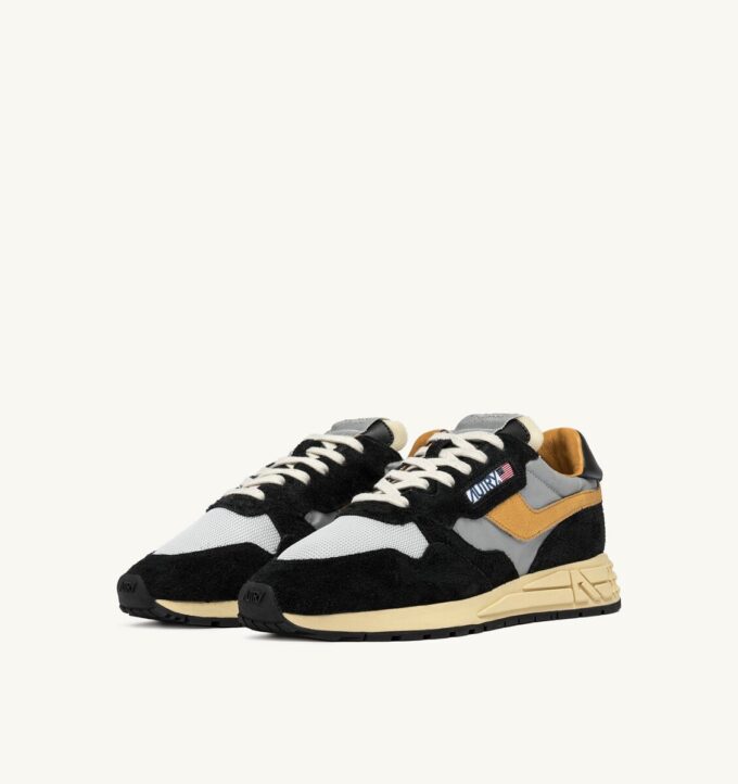 REELWIND LOW SNEAKER AUS SCHWARZEM WILDLEDER UND REFLEKTIERENDEN NYLON REELWIND LOW SNEAKER AUS SCHWARZEM WILDLEDER UND REFLEKTIERENDEN NYLON