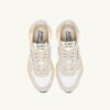 REELWIND LOW SNEAKER AUS WEISSEM UND SILBERNEN WILDLEDER UND NYLON