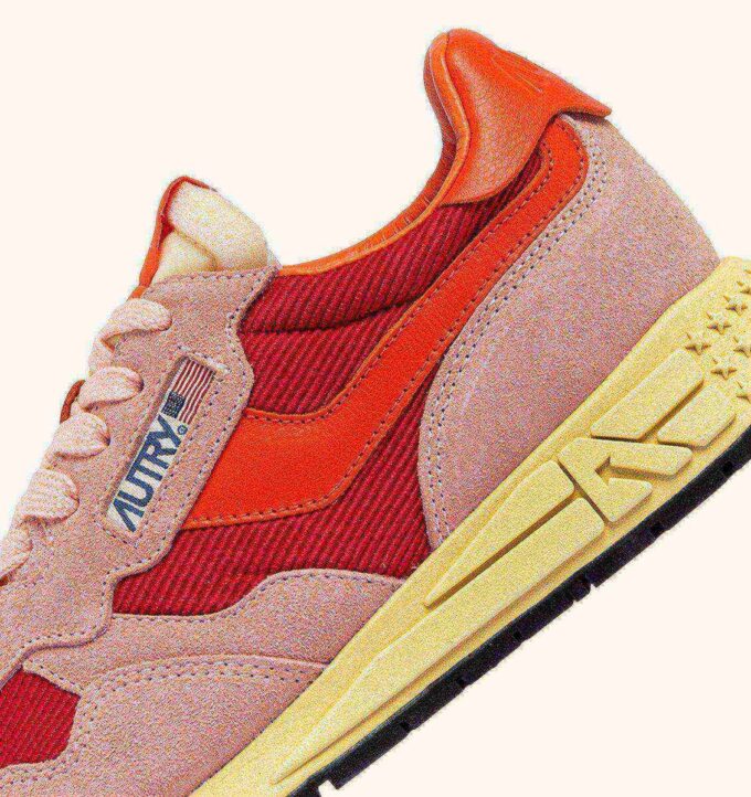 REELWIND LOW SNEAKER IN BLOSSOM UND MOLTEN LAVA WILDLEDER UND MESH