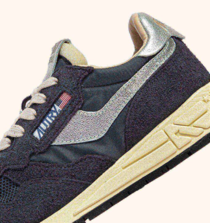REELWIND LOW SNEAKER IN CARBON- UND SILBERTON-NYLON-WILDLEDER UND LEDER