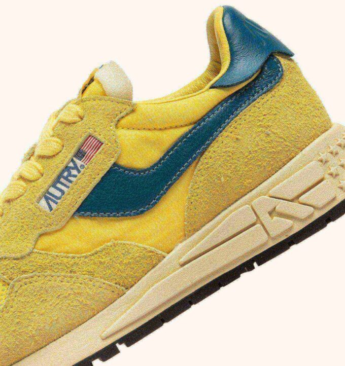 REELWIND LOW SNEAKER IN GELB UND CORSAIR WILDLEDER UND NYLON