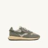 REELWIND LOW SNEAKER IN HUNTER UND PELICAN NYLON-WILDLEDER UND LEDER