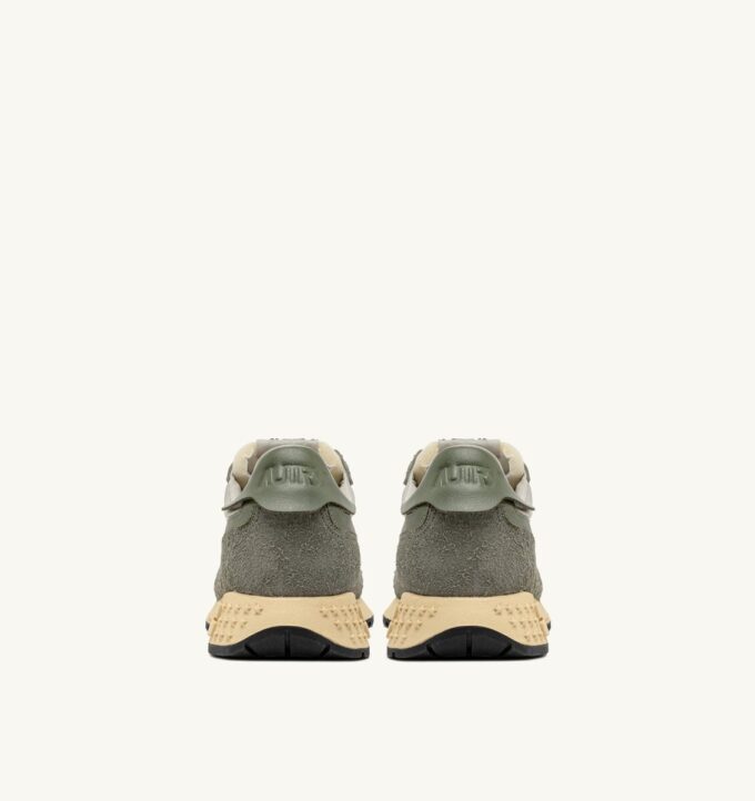REELWIND LOW SNEAKER IN HUNTER UND PELICAN NYLON-WILDLEDER UND LEDER