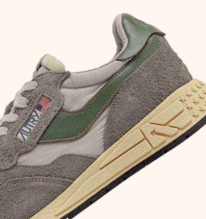 REELWIND LOW SNEAKER IN HUNTER UND PELICAN NYLON-WILDLEDER UND LEDER REELWIND LOW SNEAKER IN HUNTER UND PELICAN NYLON-WILDLEDER UND LEDER