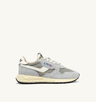 REELWIND LOW SNEAKER IN IRIS GRAU UND MARSHMALLOW NYLON UND WILDLEDER