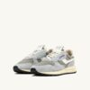 REELWIND LOW SNEAKER IN IRIS GRAU UND MARSHMALLOW NYLON UND WILDLEDER