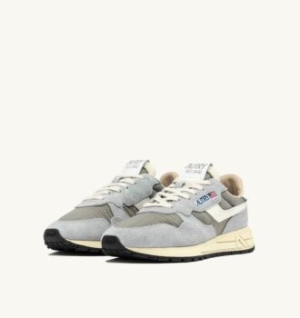 REELWIND LOW SNEAKER IN IRIS GRAU UND MARSHMALLOW NYLON UND WILDLEDER