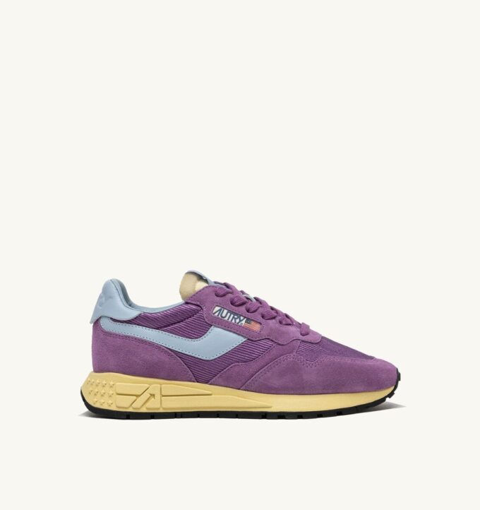 REELWIND LOW SNEAKER IN LILA UND HIMMELBLAUEM WILDLEDER UND MESH