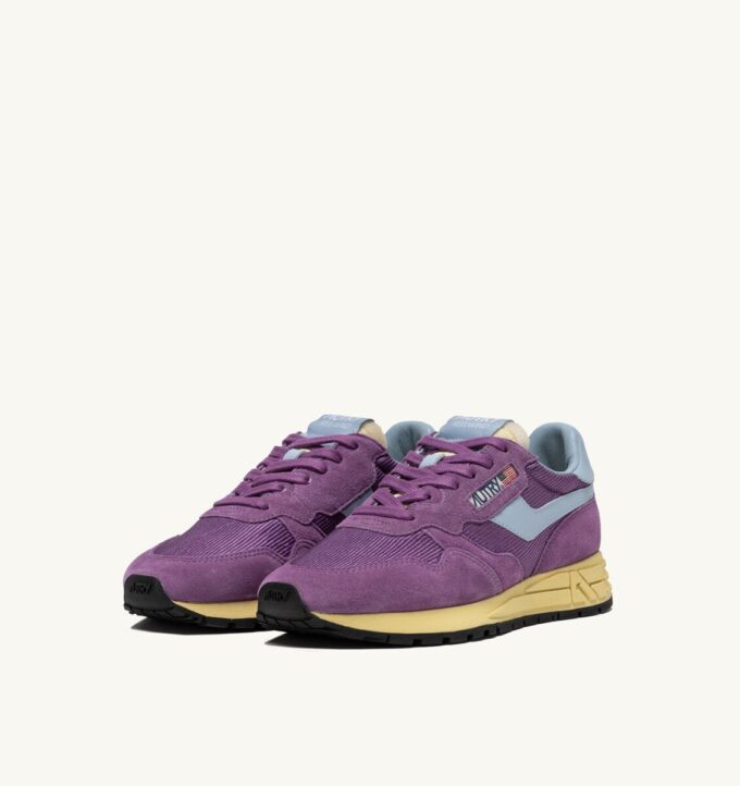 REELWIND LOW SNEAKER IN LILA UND HIMMELBLAUEM WILDLEDER UND MESH
