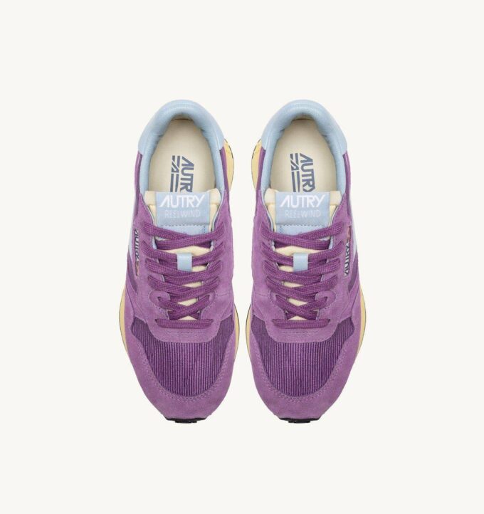 REELWIND LOW SNEAKER IN LILA UND HIMMELBLAUEM WILDLEDER UND MESH