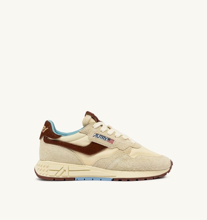 REELWIND LOW SNEAKER IN NUSS- UND BRAUNEM WILDLEDER UND NYLON REELWIND LOW SNEAKER IN NUSS- UND BRAUNEM WILDLEDER UND NYLON