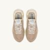 REELWIND LOW SNEAKER IN PEPPER- UND WEISSEM WILDLEDER UND NYLON