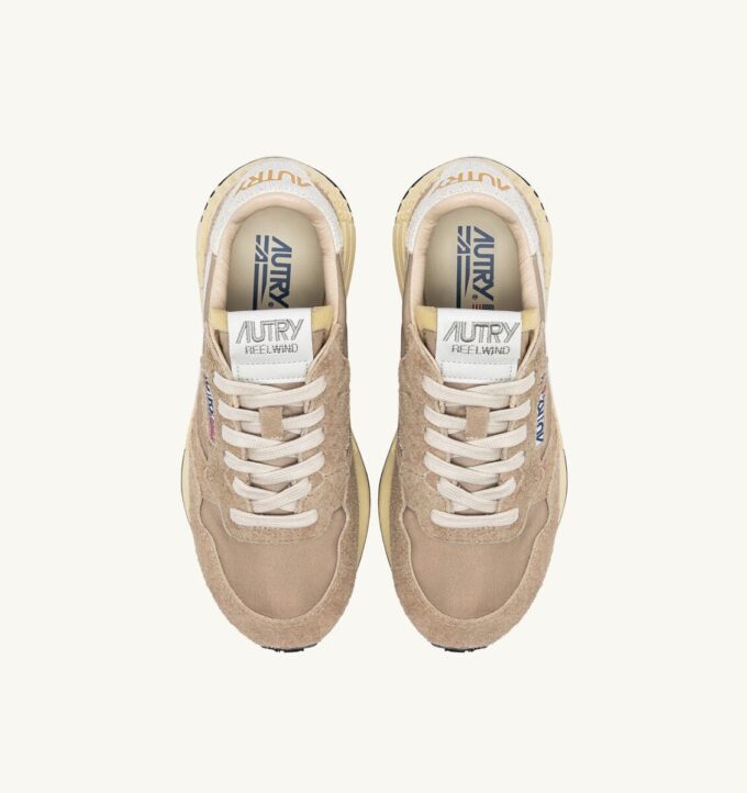 REELWIND LOW SNEAKER IN PEPPER- UND WEISSEM WILDLEDER UND NYLON REELWIND LOW SNEAKER IN PEPPER- UND WEISSEM WILDLEDER UND NYLON