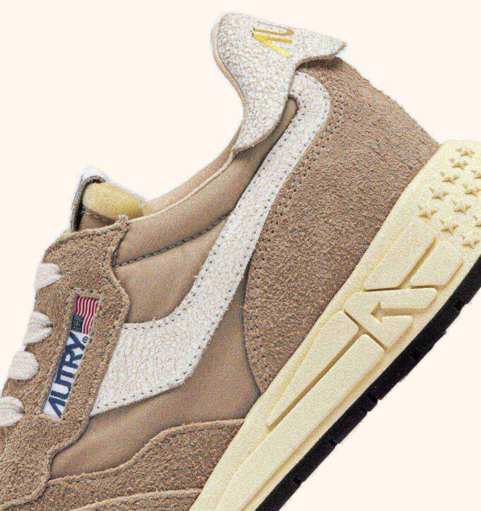 REELWIND LOW SNEAKER IN PEPPER- UND WEISSEM WILDLEDER UND NYLON REELWIND LOW SNEAKER IN PEPPER- UND WEISSEM WILDLEDER UND NYLON