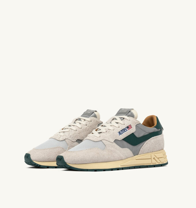 REELWIND LOW SNEAKER IN SILVER MOUNTAIN REFLECTIVE NYLON UND WILDLEDER REELWIND LOW SNEAKER IN SILVER MOUNTAIN REFLECTIVE NYLON UND WILDLEDER