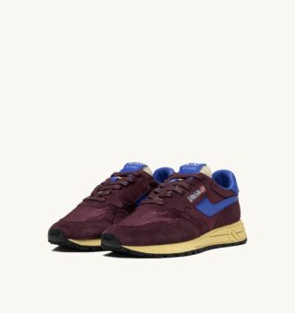 REELWIND LOW SNEAKER IN TAUPE UND VICTORIA BLUE WILDLEDER UND MESH
