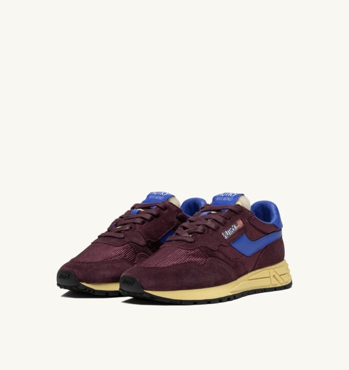 REELWIND LOW SNEAKER IN TAUPE UND VICTORIA BLUE WILDLEDER UND MESH
