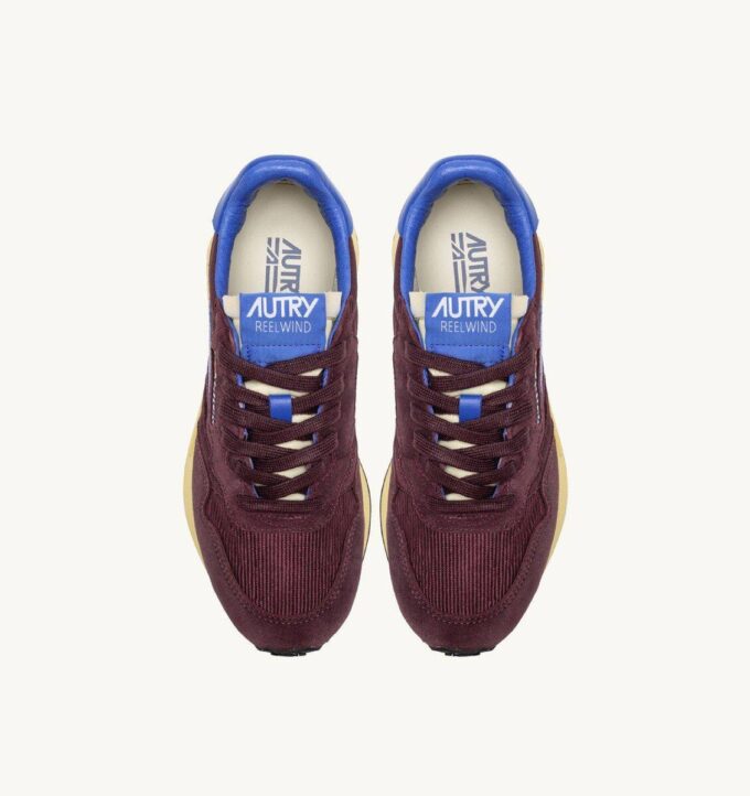 REELWIND LOW SNEAKER IN TAUPE UND VICTORIA BLUE WILDLEDER UND MESH