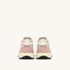REELWIND LOW SNEAKER IN WEISS UND PUDERROSA AUS NYLON UND WILDLEDER