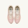 REELWIND LOW SNEAKER IN WEISS UND PUDERROSA AUS NYLON UND WILDLEDER