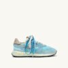 REELWIND SNEAKER SUPER VINTAGE AUS NYLON UND WILDLEDER, FARBE AZUL
