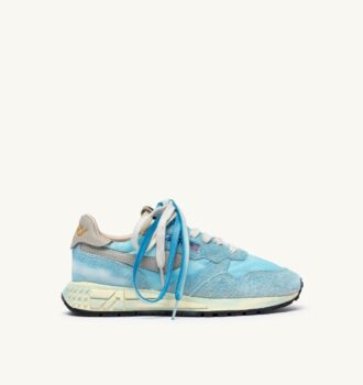 REELWIND SNEAKER SUPER VINTAGE AUS NYLON UND WILDLEDER, FARBE AZUL