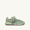 REELWIND SNEAKER SUPER VINTAGE AUS NYLON UND WILDLEDER, FARBE HUNTER GREEN