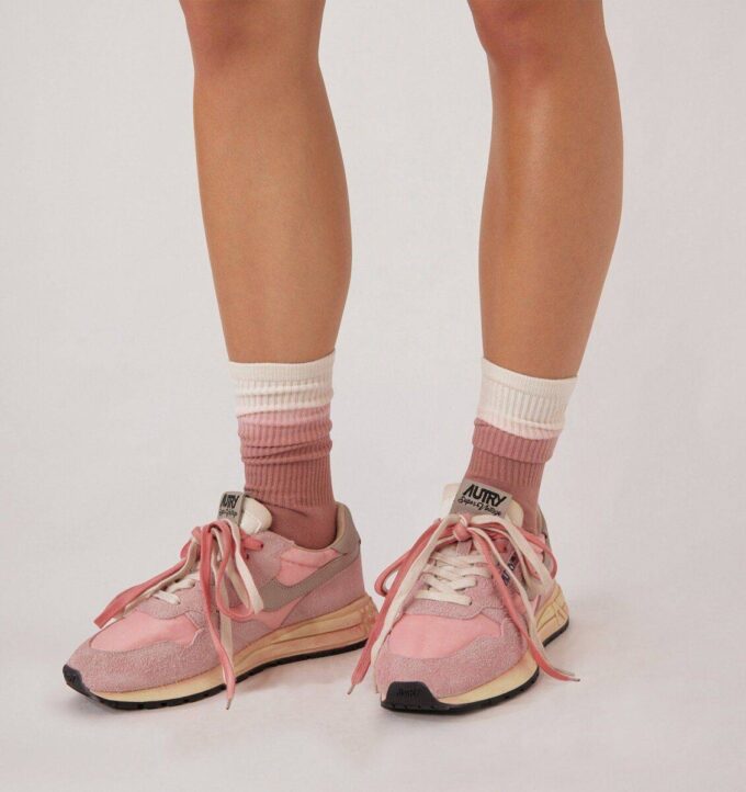 REELWIND SNEAKER SUPER VINTAGE AUS NYLON UND WILDLEDER, FARBE PINK