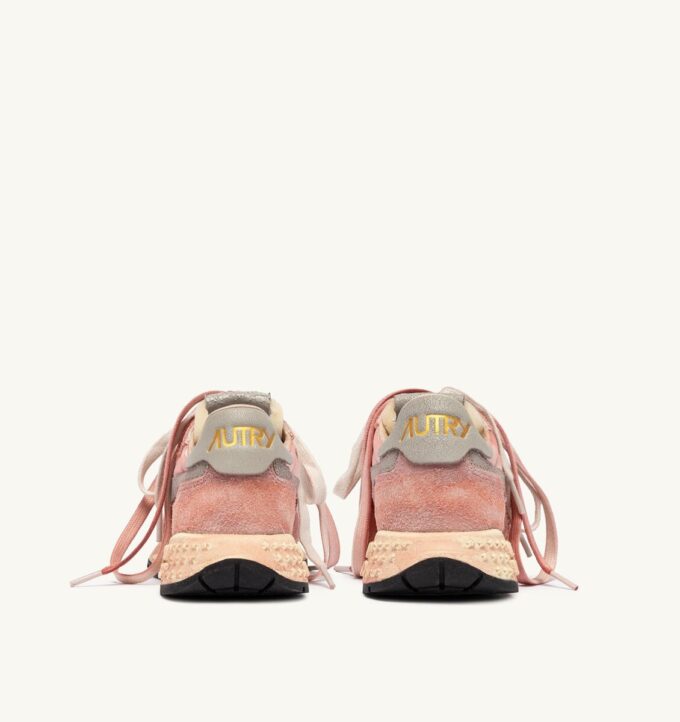 REELWIND SNEAKER SUPER VINTAGE AUS NYLON UND WILDLEDER, FARBE PINK