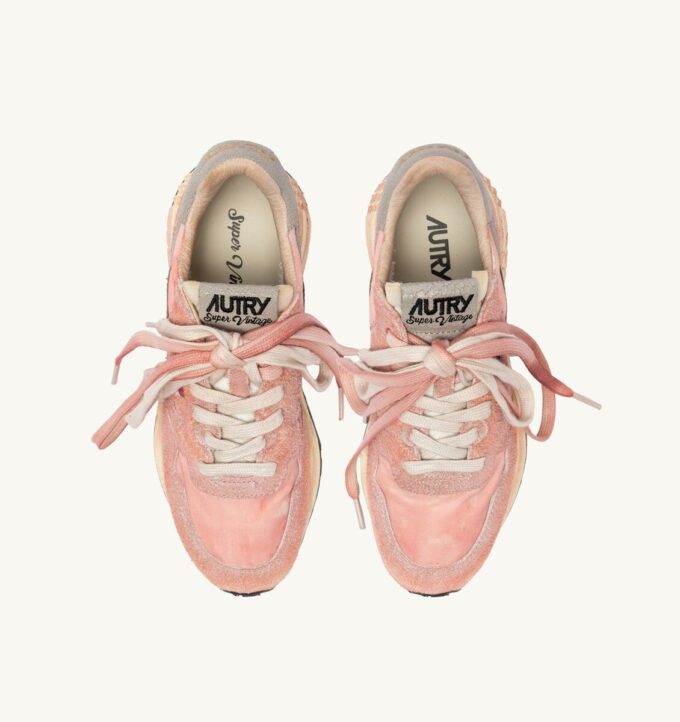 REELWIND SNEAKER SUPER VINTAGE AUS NYLON UND WILDLEDER, FARBE PINK