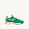 REELWIND SUPER VINTAGE SNEAKER AUS GRÜNEM NYLON UND WILDLEDER