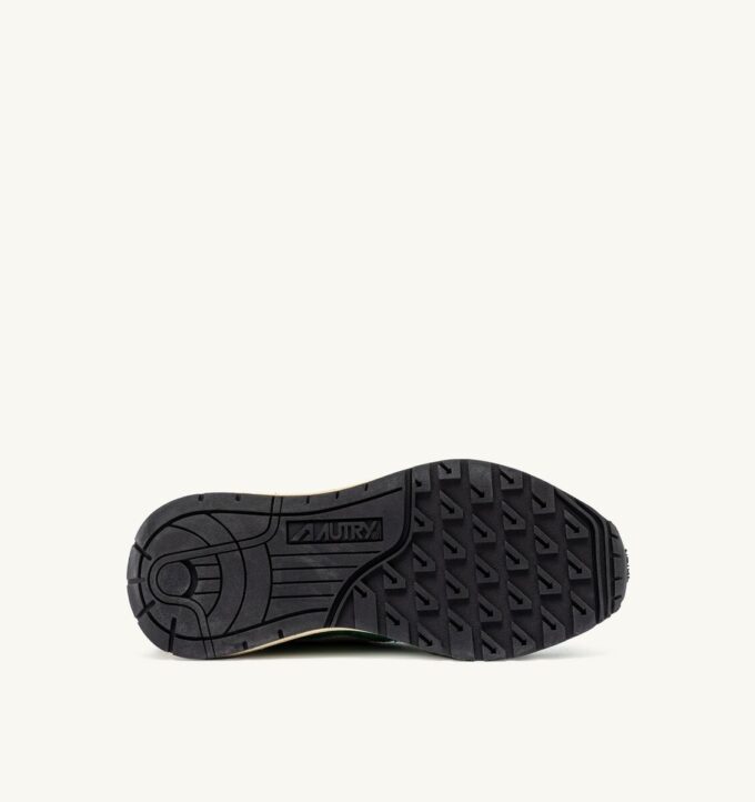 REELWIND SUPER VINTAGE SNEAKER AUS GRÜNEM NYLON UND WILDLEDER
