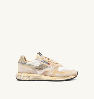 REELWIND SUPER VINTAGE SNEAKER AUS NATURNYLON UND WILDLEDER