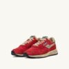 REELWIND SUPER VINTAGE SNEAKER AUS ROTEM NYLON UND WILDLEDER