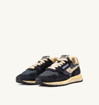 REELWIND SUPER VINTAGE SNEAKER AUS SCHWARZEM NYLON UND WILDLEDER