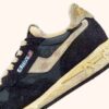 REELWIND SUPER VINTAGE SNEAKER AUS SCHWARZEM NYLON UND WILDLEDER
