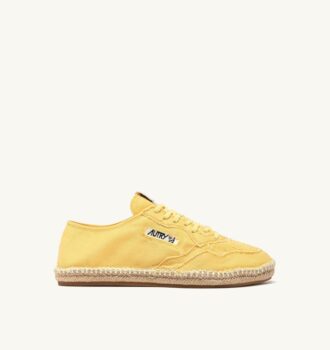 SANDY ESPADRILLES AUS PASTELGELBEM LEINWAND