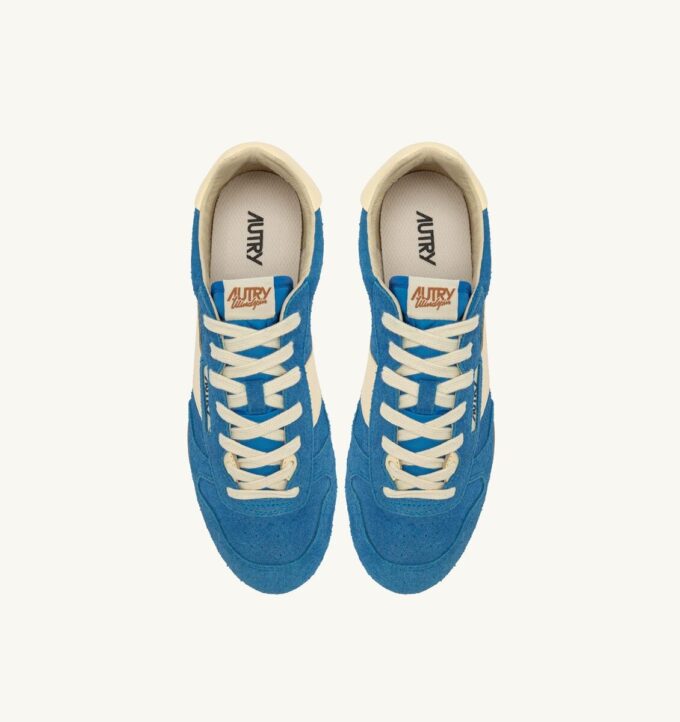 Sneaker Windspin aus Wildleder und Leder, Farbe Blau Yacht und Rübe Sneaker Windspin aus Wildleder und Leder, Farbe Blau Yacht und Rübe