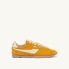 Sneaker Windspin aus Wildleder und Leder, Farbe Mineralgelb und Rübenblatt