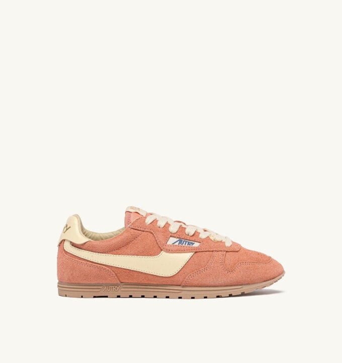Sneaker Windspin aus Wildleder und Leder in den Farben Damaskus und Rübenholz